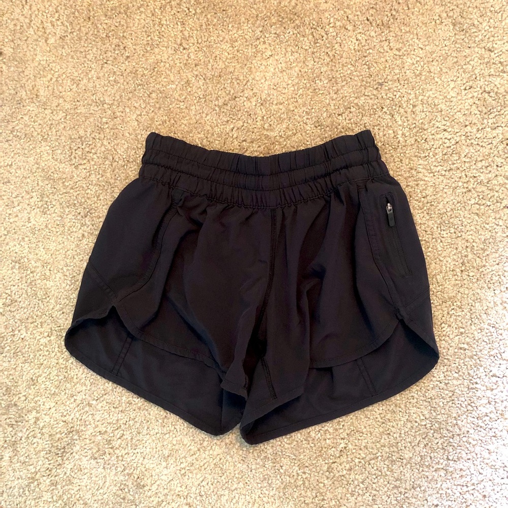 Black lulu lemon running shorts